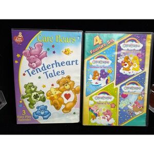Care Bears DVD Lot Tenderheart Tales and 4 Feature Set Animated Kids Movies